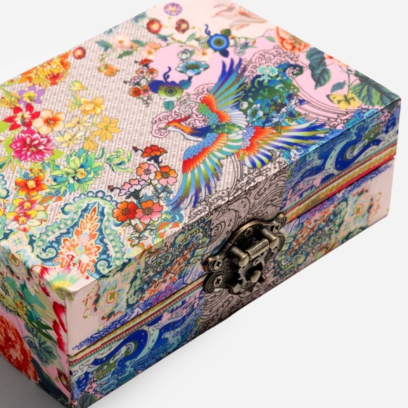 Johnny‎ Was Dreamer Satin Jewelry Box Earrings Rings Necklaces Bracelets - Picture 6 of 8